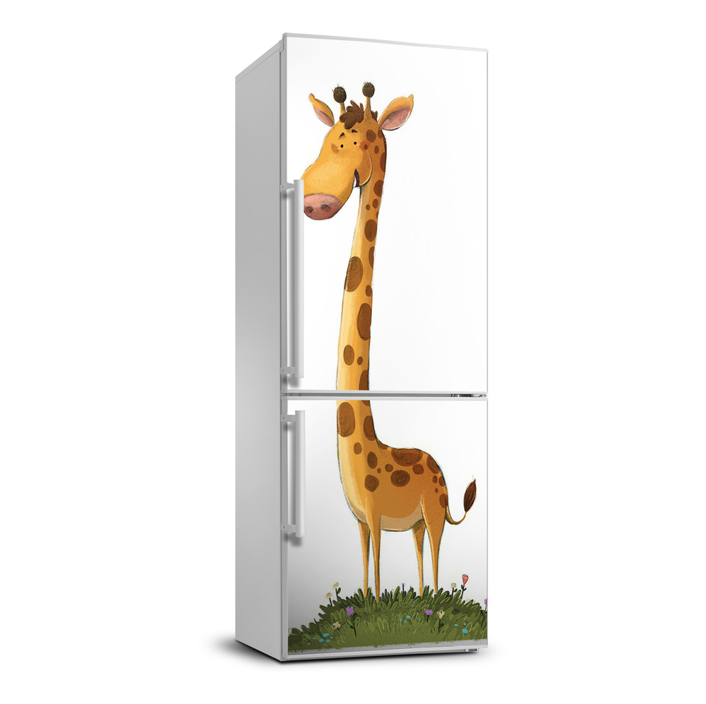 Nálepka s fotografií na ledničku Stěna žirafa