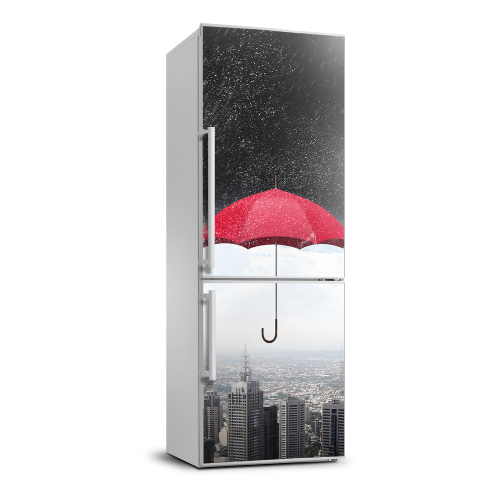 Tapeta nálepka na ledničku Deštník nad městem