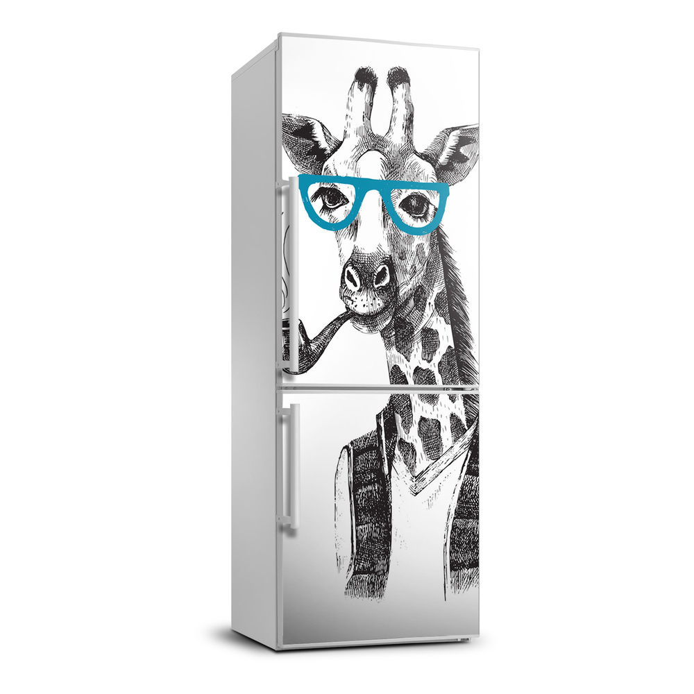 Foto tapeta na ledničku Žirafa v brýlích