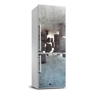 Nálepka na ledničku Krychle w betonu