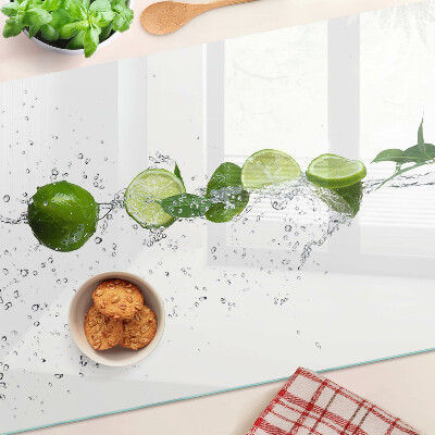 Skleněná deska do kuchyně Citrony ve vodě