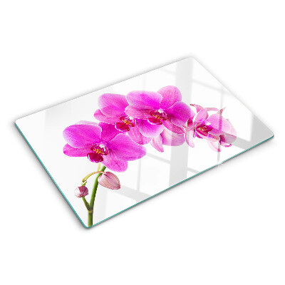 Skleněné krájecí prkénko Orchideje v odstínech růžové