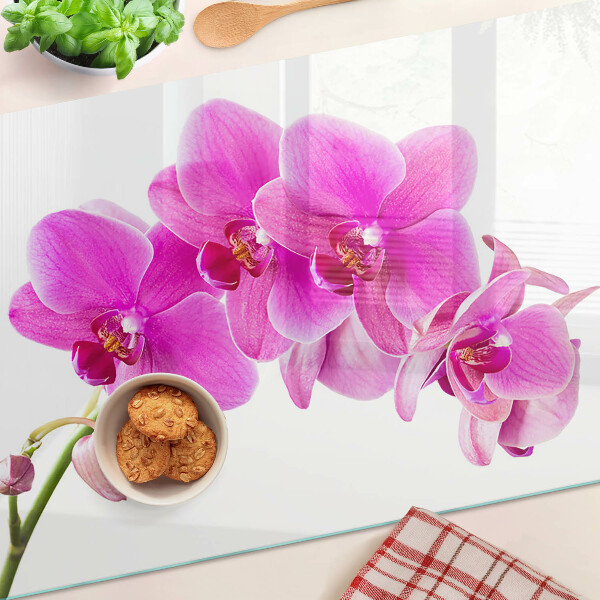 Skleněné krájecí prkénko Orchideje v odstínech růžové