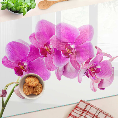 Skleněné krájecí prkénko Orchideje v odstínech růžové
