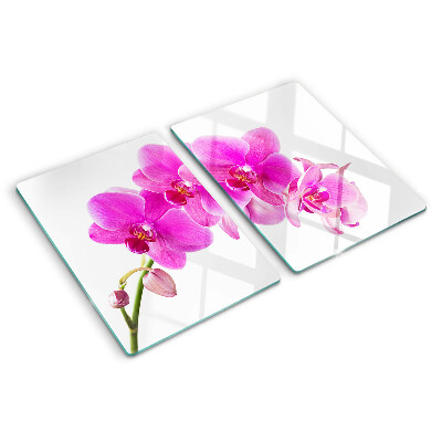 Skleněné krájecí prkénko Orchideje v odstínech růžové