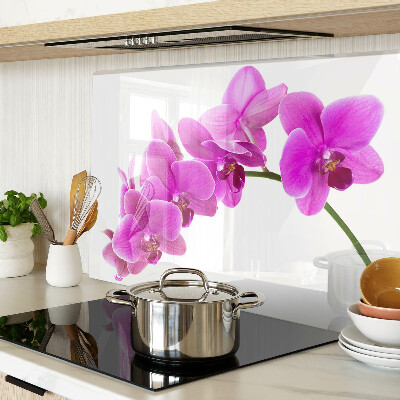 Krájecí prkénko skleněné Květy orchidejí v odstínech růžové