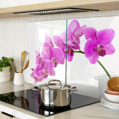Krájecí prkénko skleněné Květy orchidejí v odstínech růžové
