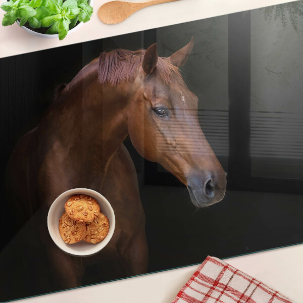 Skleněné krájecí prkénko Portrét koně
