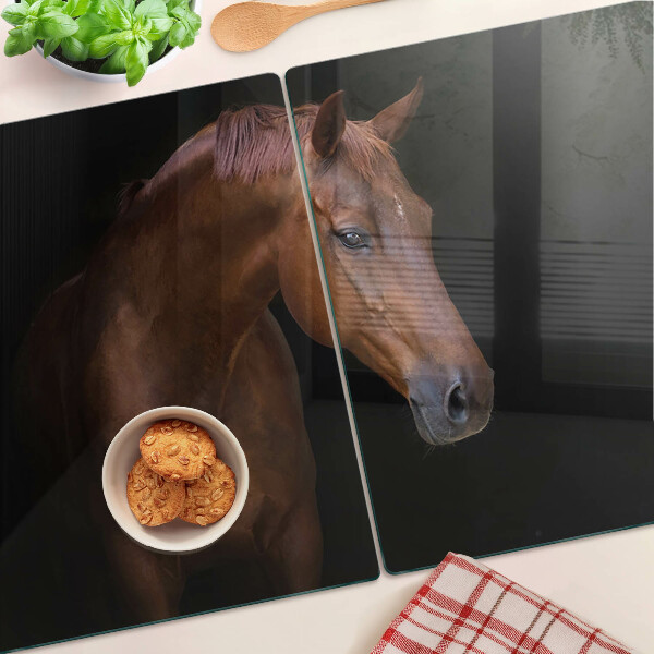 Skleněné krájecí prkénko Portrét koně