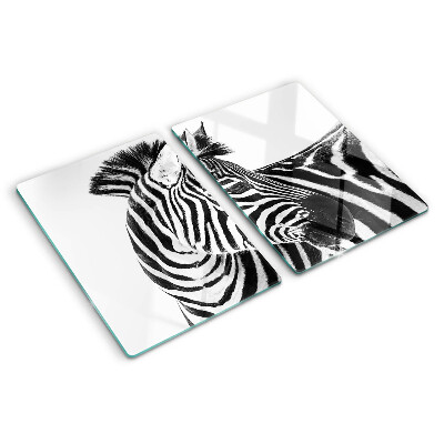 Skleněná krájecí deska Zebra s černými a bílými pruhy