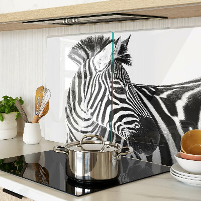 Skleněná krájecí deska Zebra s černými a bílými pruhy