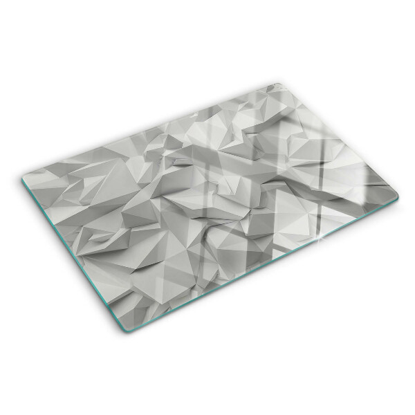 Krájecí prkénko skleněné Abstraktní 3D vzor v odstínech šedé
