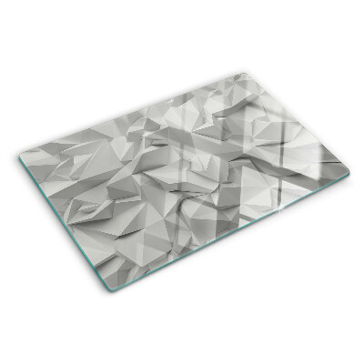 Krájecí prkénko skleněné Abstraktní 3D vzor v odstínech šedé