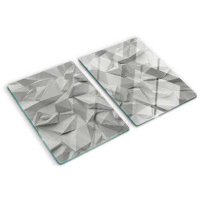 Krájecí prkénko skleněné Abstraktní 3D vzor v odstínech šedé