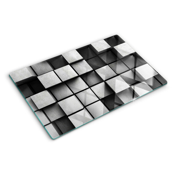 Skleněná deska do kuchyně Geometrické vzory v odstínech šedé