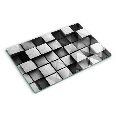 Skleněná deska do kuchyně Geometrické vzory v odstínech šedé