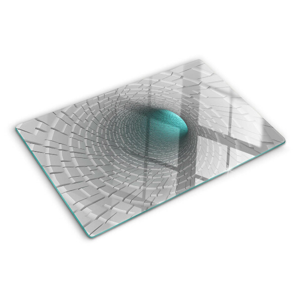 Krájecí prkénko skleněné 3D tunel s efektem hloubky