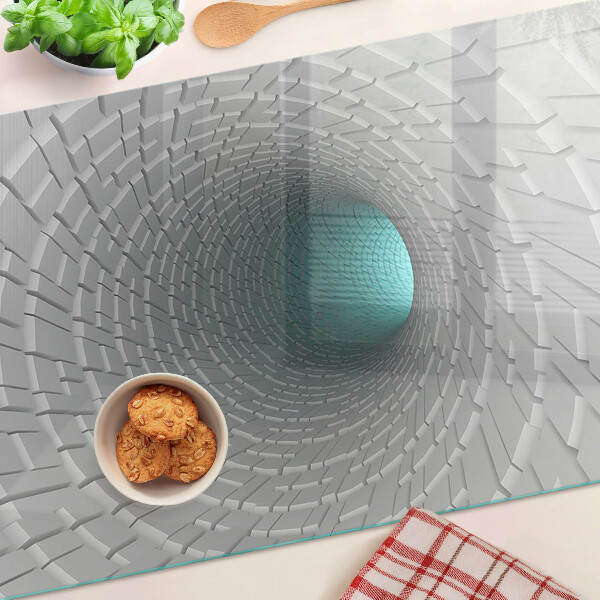 Krájecí prkénko skleněné 3D tunel s efektem hloubky