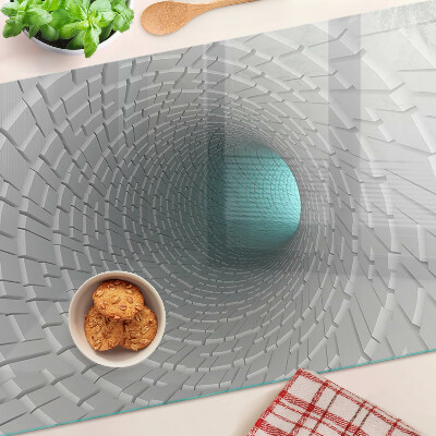 Krájecí prkénko skleněné 3D tunel s efektem hloubky