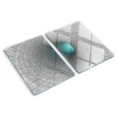 Krájecí prkénko skleněné 3D tunel s efektem hloubky