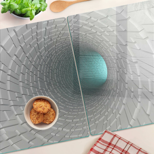 Krájecí prkénko skleněné 3D tunel s efektem hloubky