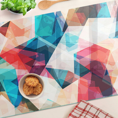 Skleněná deska do kuchyně Abstraktní geometrie v pastelových barvách