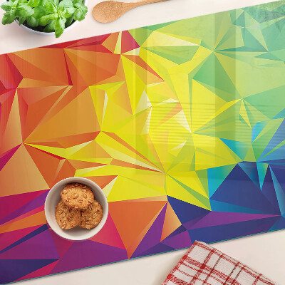 Skleněná deska do kuchyně Barevná geometrie