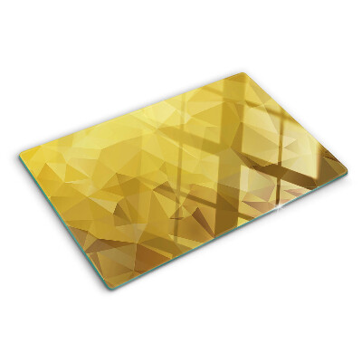 Skleněné krájecí prkénko Geometrie ve zlatých odstínech