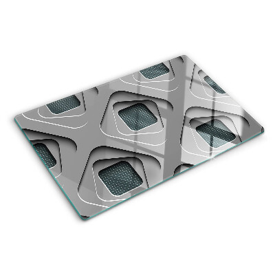 Skleněná krájecí deska Geometrické vzory v odstínech šedé