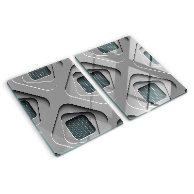 Skleněná krájecí deska Geometrické vzory v odstínech šedé