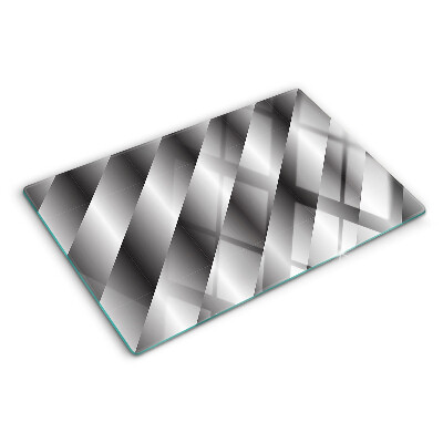Skleněné krájecí prkénko Geometrické vzory v odstínech šedé