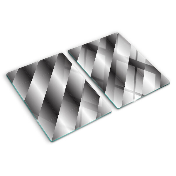 Skleněné krájecí prkénko Geometrické vzory v odstínech šedé