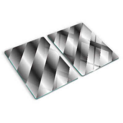 Skleněné krájecí prkénko Geometrické vzory v odstínech šedé