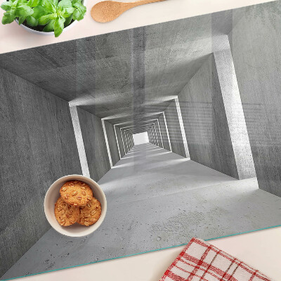 Krájecí prkénko skleněné Architektonický tunel v odstínech šedé