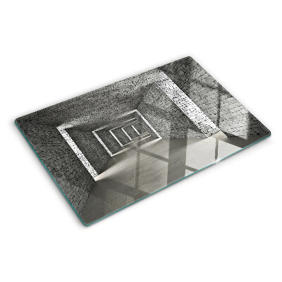 Skleněné krájecí prkénko Iluze prostoru v architektuře