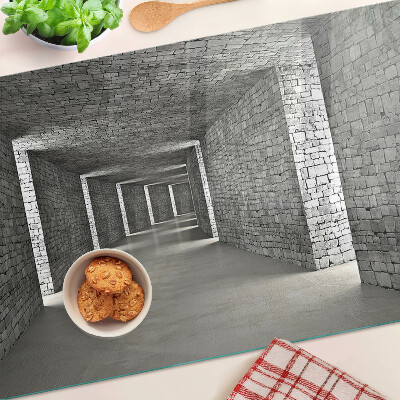 Skleněné krájecí prkénko Iluze prostoru v architektuře