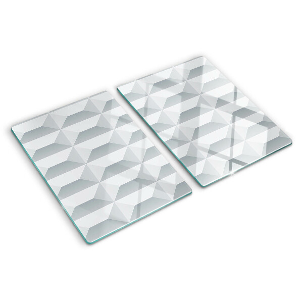 Skleněná deska do kuchyně 3D geometrie krychle