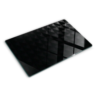 Skleněné krájecí prkénko Geometrické vzory v odstínech černé