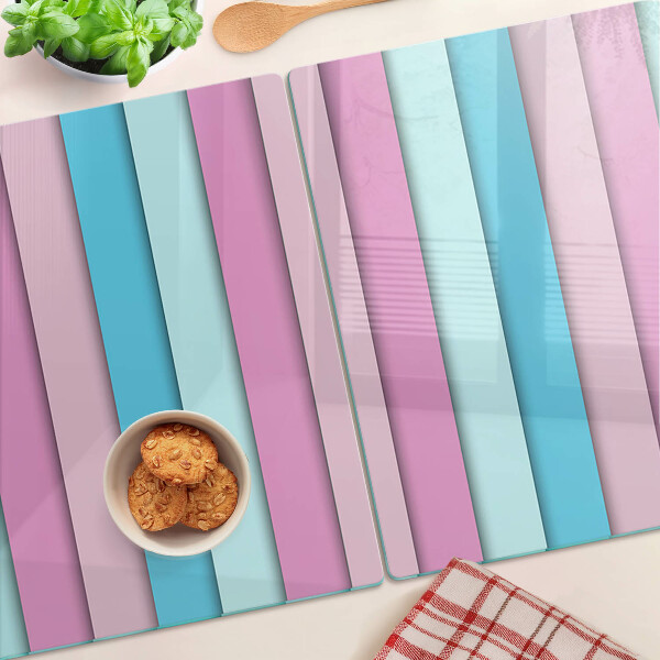 Skleněná krájecí deska Geometrie v pastelových barvách