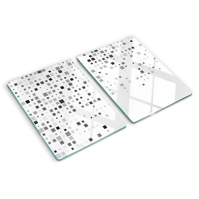 Skleněné krájecí prkénko Geometrické vzory v odstínech šedé