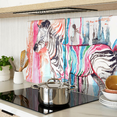 Skleněné krájecí prkénko Zebra v barevných pruzích