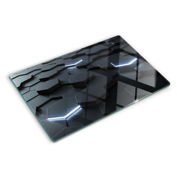 Krájecí prkénko skleněné Šestiúhelníkový vzor s 3D efektem