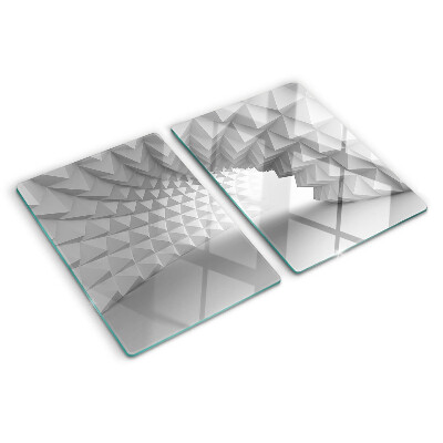 Skleněná deska do kuchyně 3D geometrický vzor