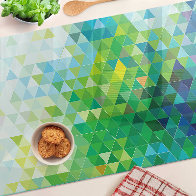 Skleněná krájecí deska Geometrie barevných trojúhelníků