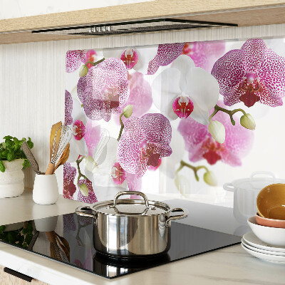Krájecí prkénko skleněné Orchideje v pozadí okna