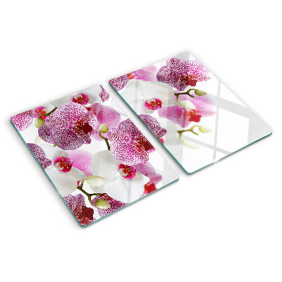 Krájecí prkénko skleněné Orchideje v pozadí okna