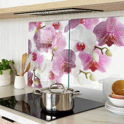 Krájecí prkénko skleněné Orchideje v pozadí okna