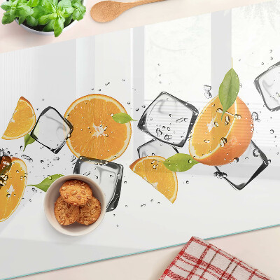 Skleněná deska do kuchyně Citrus s ledem
