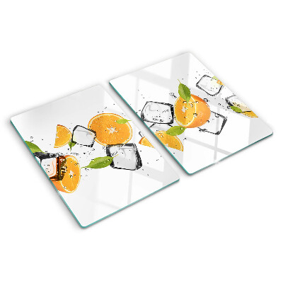 Skleněná deska do kuchyně Citrus s ledem