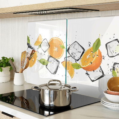 Skleněná deska do kuchyně Citrus s ledem